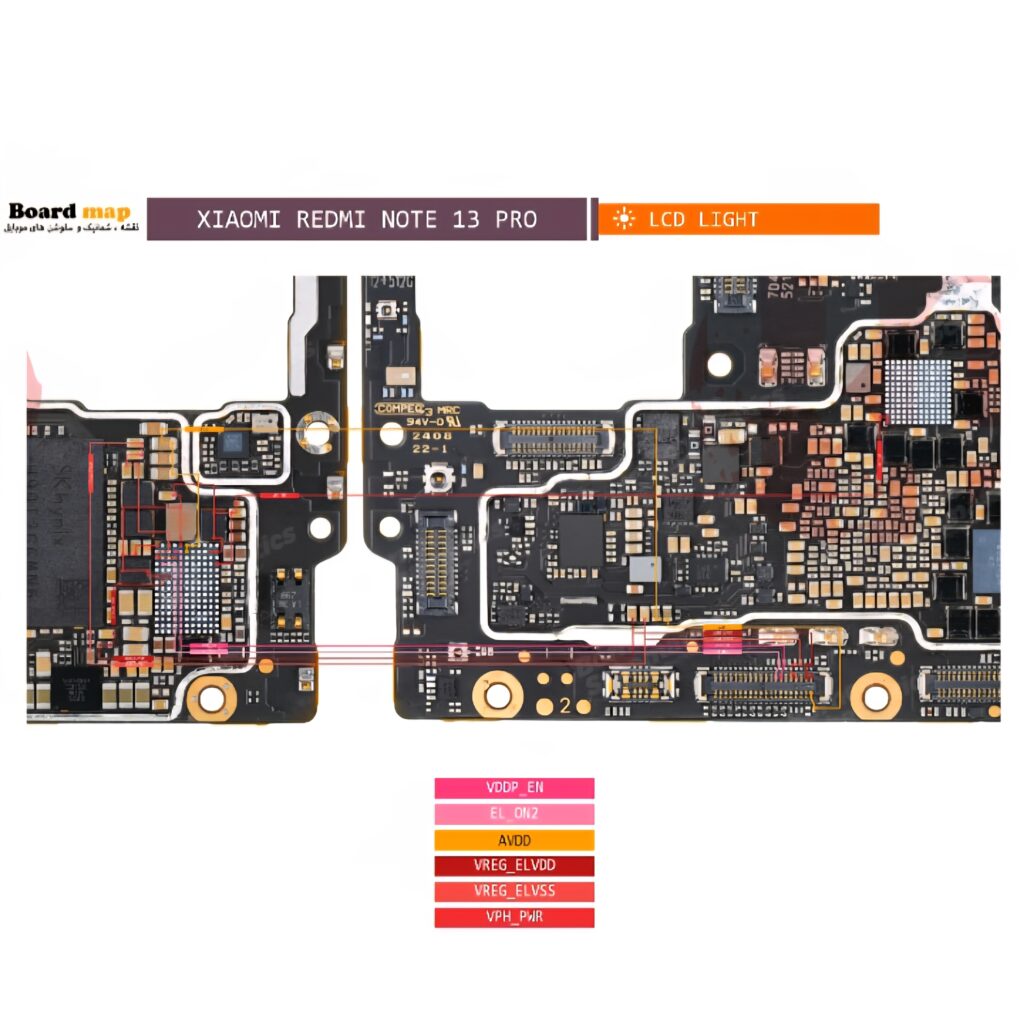 نقشه شیائومی REDMI NOTE 13 PRO