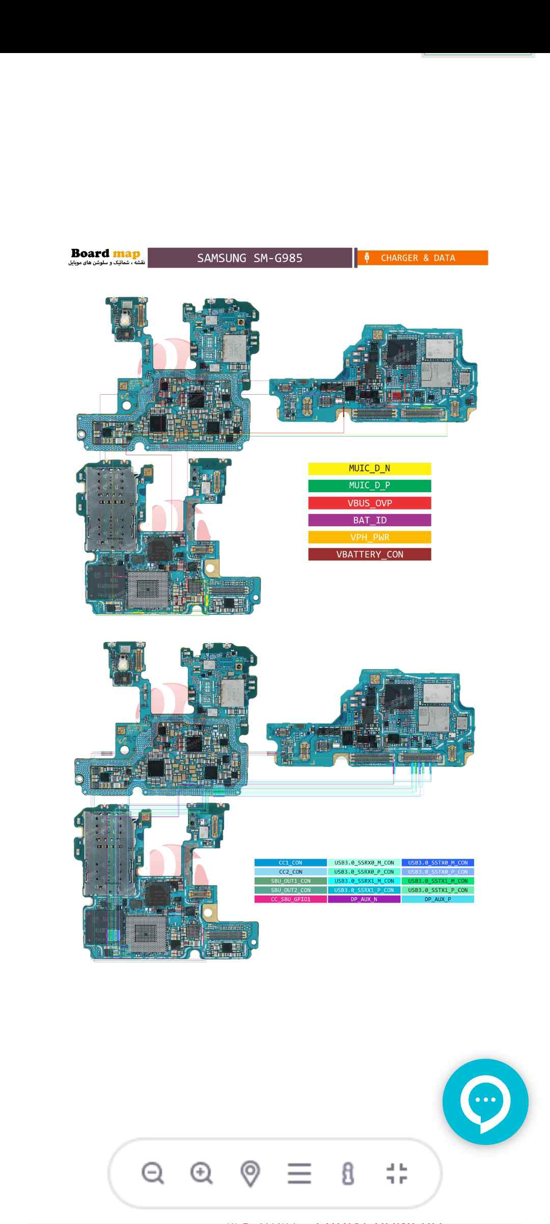 نقشه سامسونگ S20plus